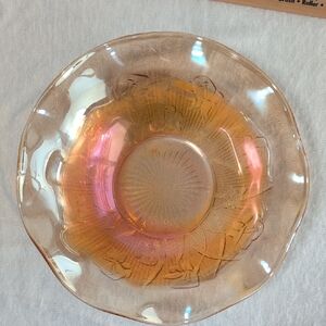 Jeannette Glass Iris And Herringbone Bowl